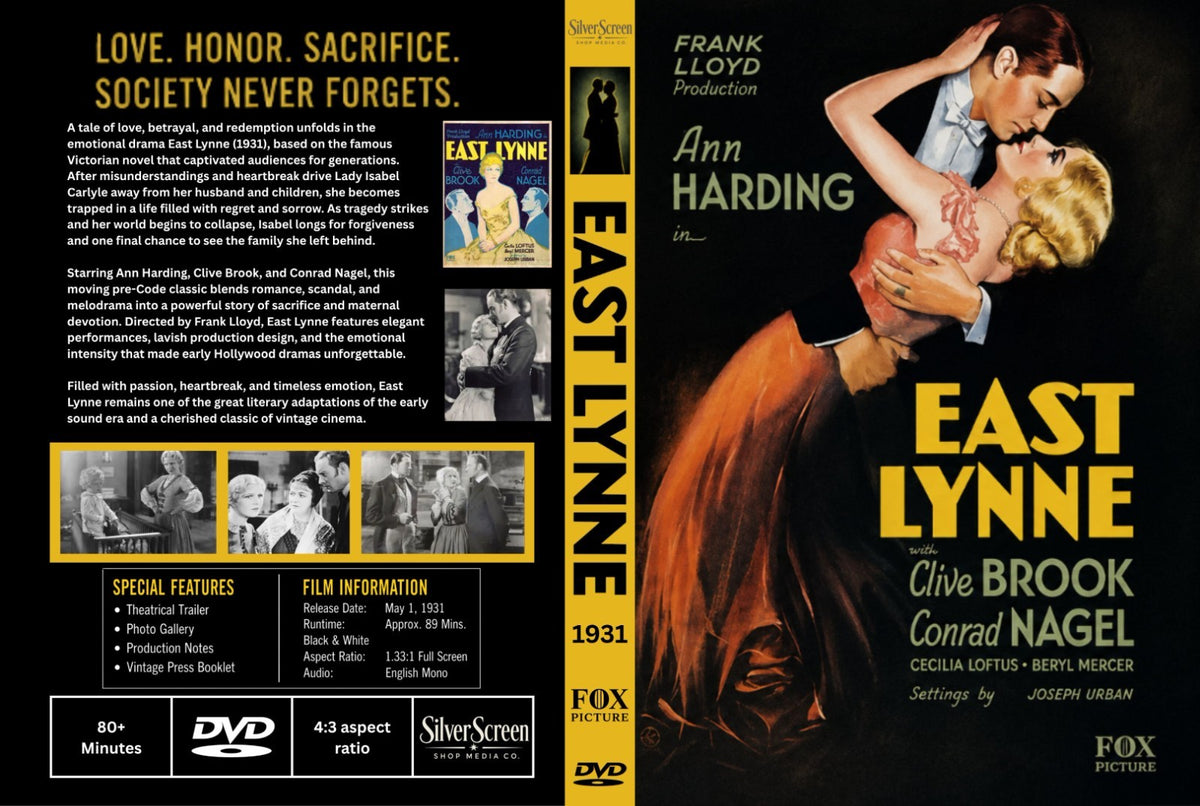 East Lynne 1931 Classic Drama Romance DVD With Cover Art
