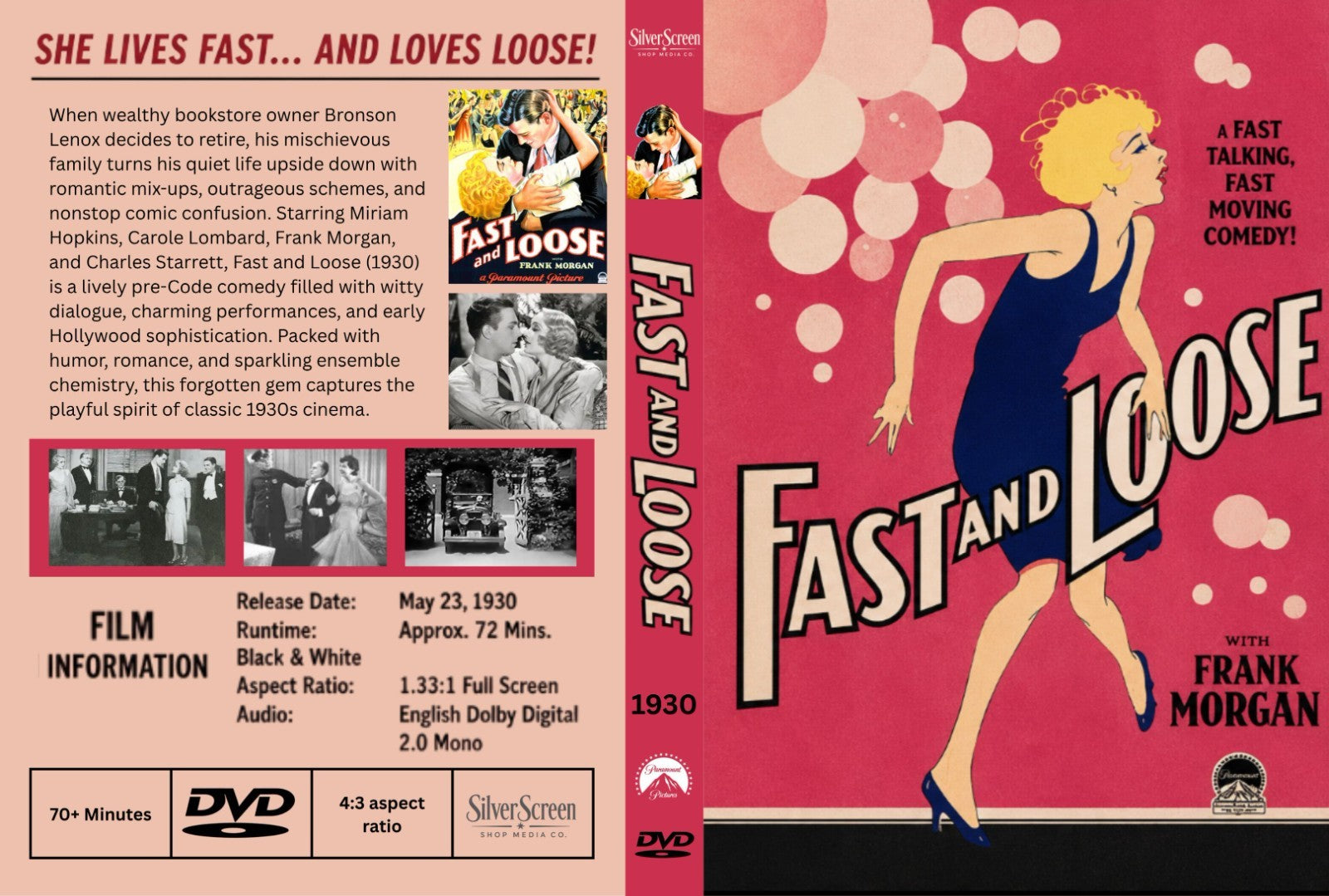 Fast and Loose (1930) Comedy Mystery DVD Collector Edition