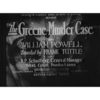 The Greene Murder Case (1929) Pre-Code Mystery DVD Collector Edition