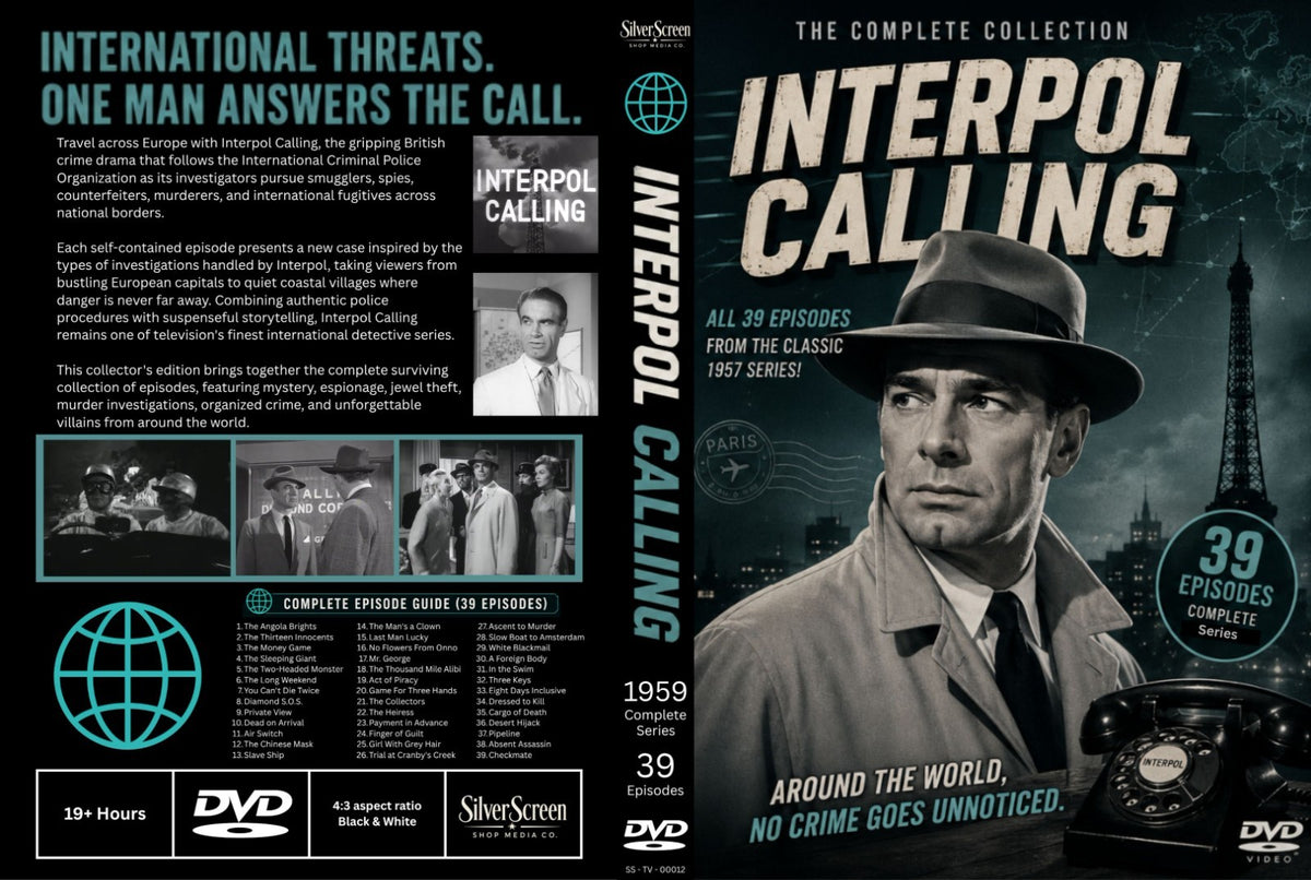 Interpol Calling (1959) Classic TV Series DVD – Complete 39 Episodes