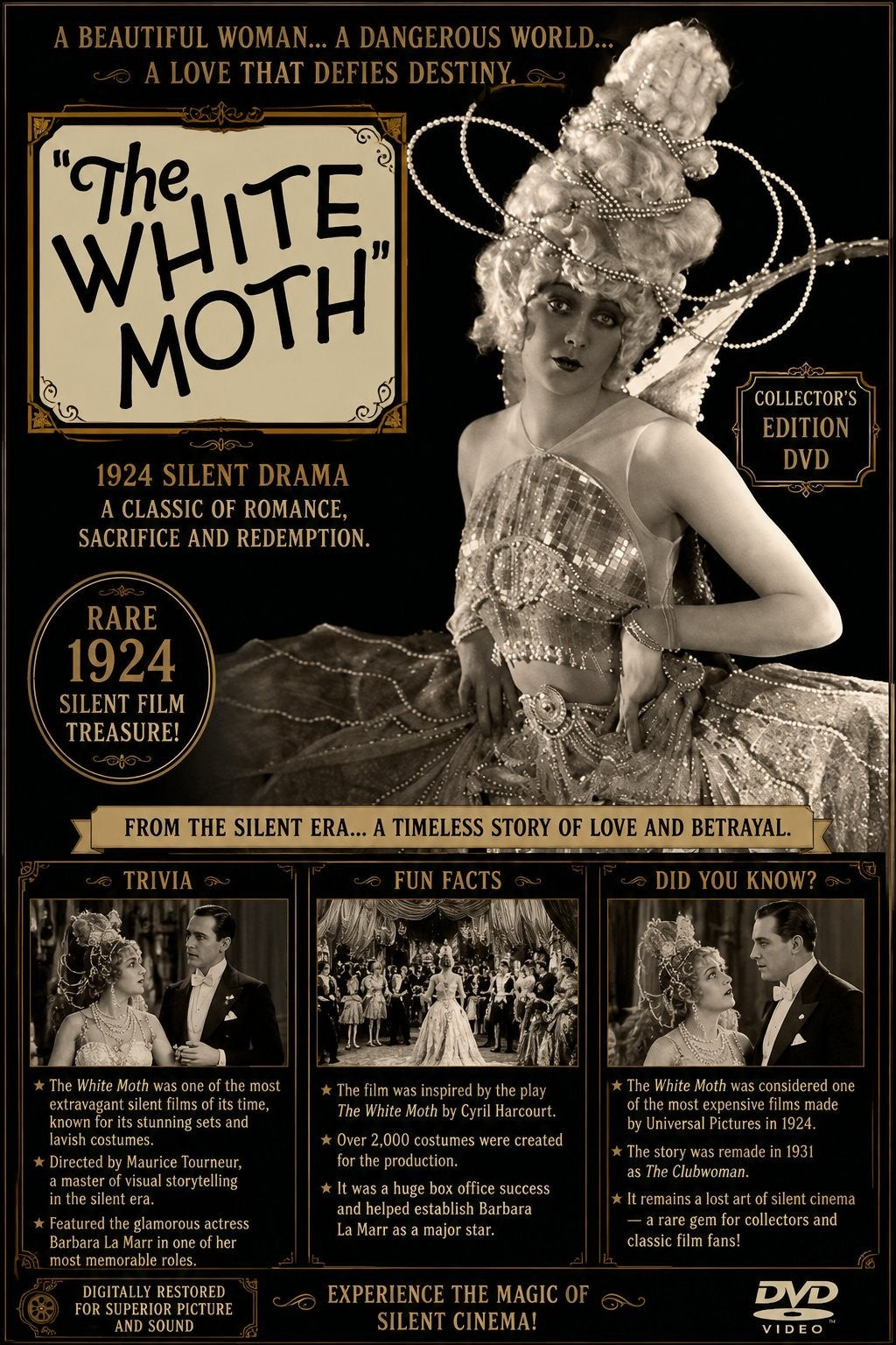 The White Moth (1924) Silent Drama DVD Collector Edition