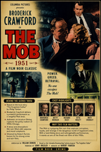 The Mob 1951 Rare Film Noir Crime DVD With Cover Art Broderick Crawford