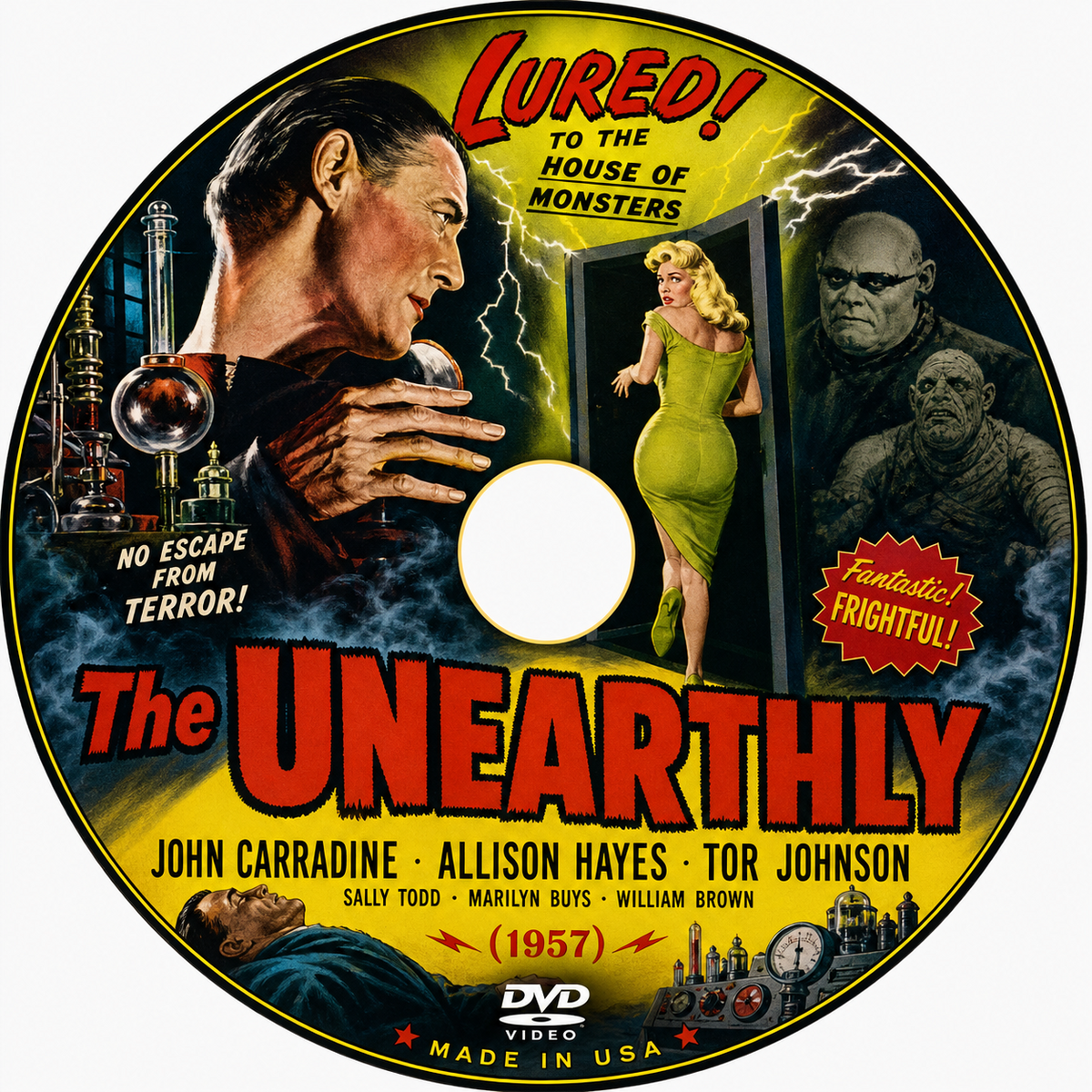 The Unearthly 1957 Rare Sci Fi Horror DVD Cult Classic Film