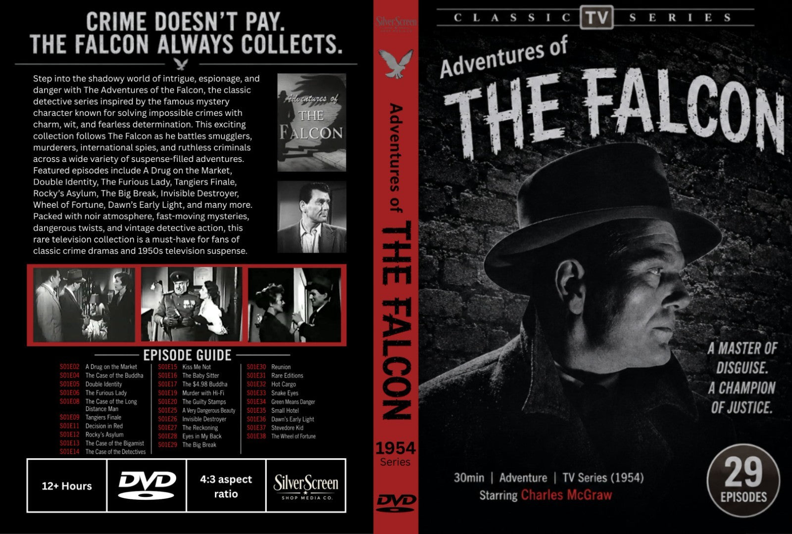 The Adventures of the Falcon 1954 Collectors DVD – 29 Episodes – Classic Crime