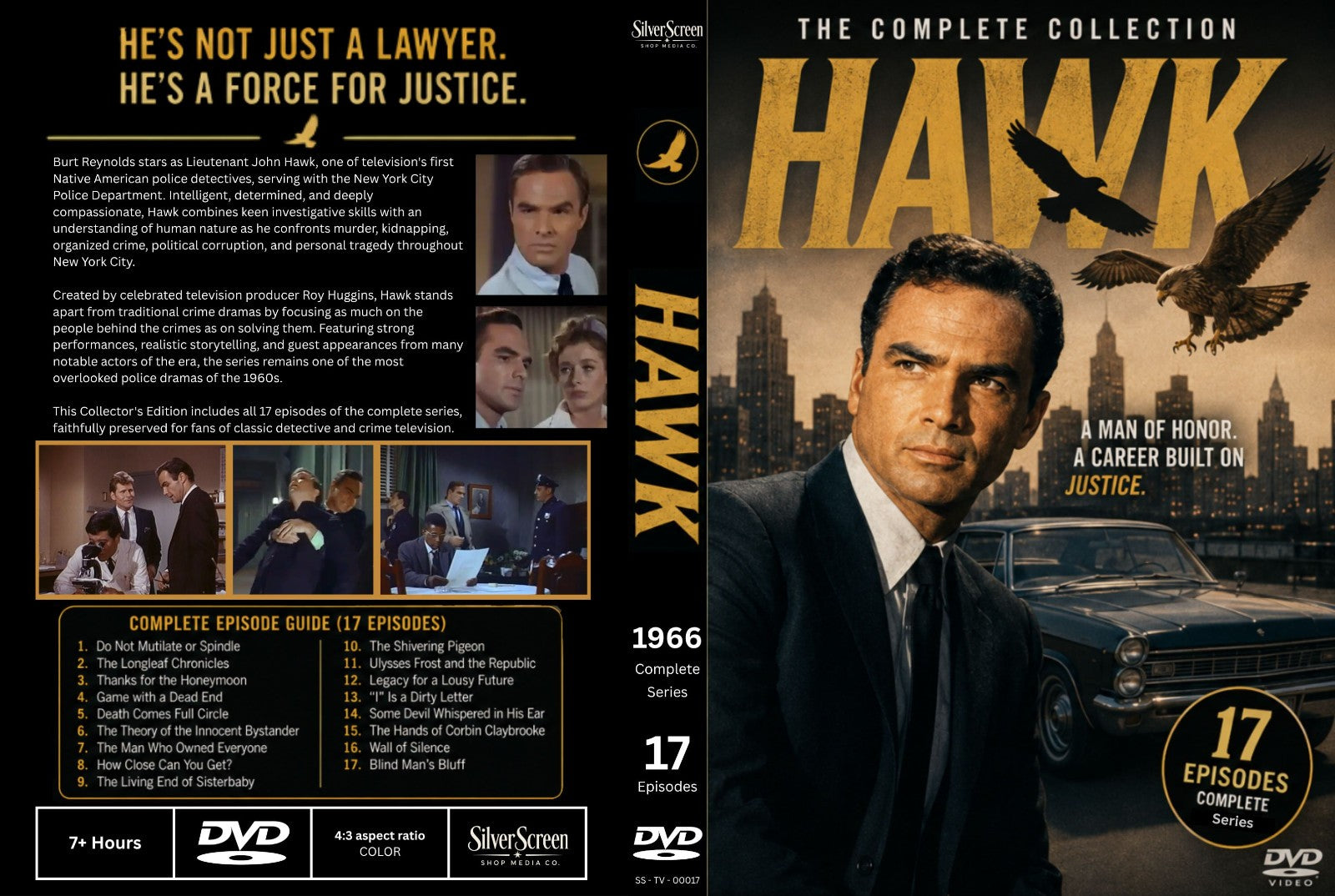 Hawk (1966) Classic TV Series DVD – Complete 17 Episodes Collector's Edition