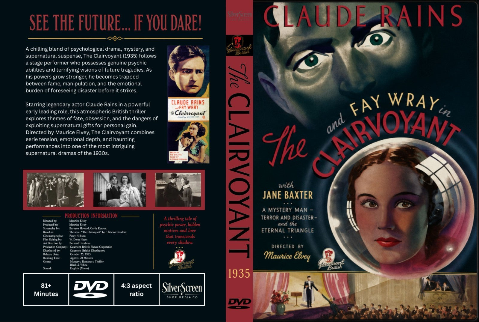 The Clairvoyant (1935) Mystery Drama DVD Collector Edition