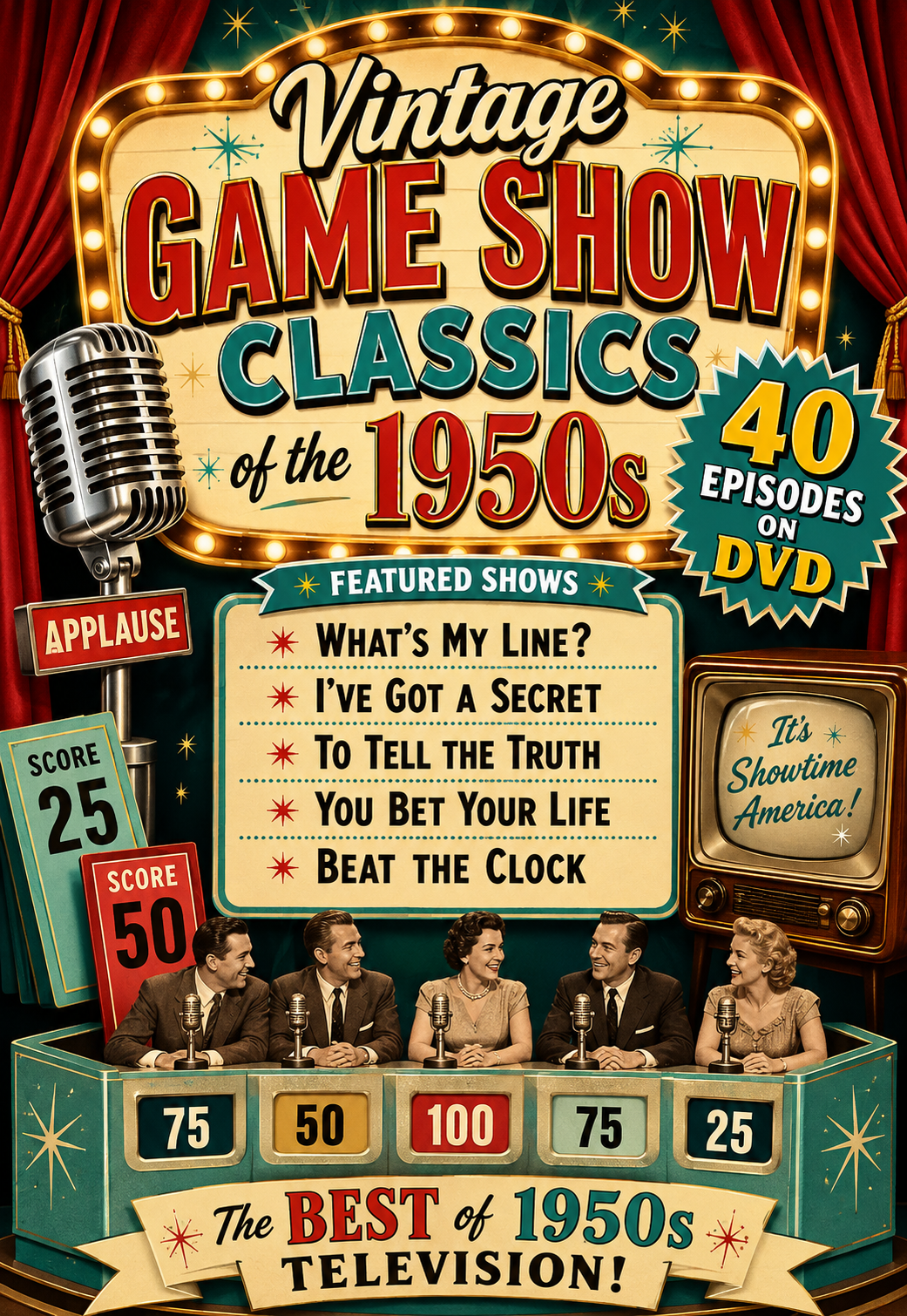 Vintage Game Show Classics of the 1950s – 40 Episodes on DVD