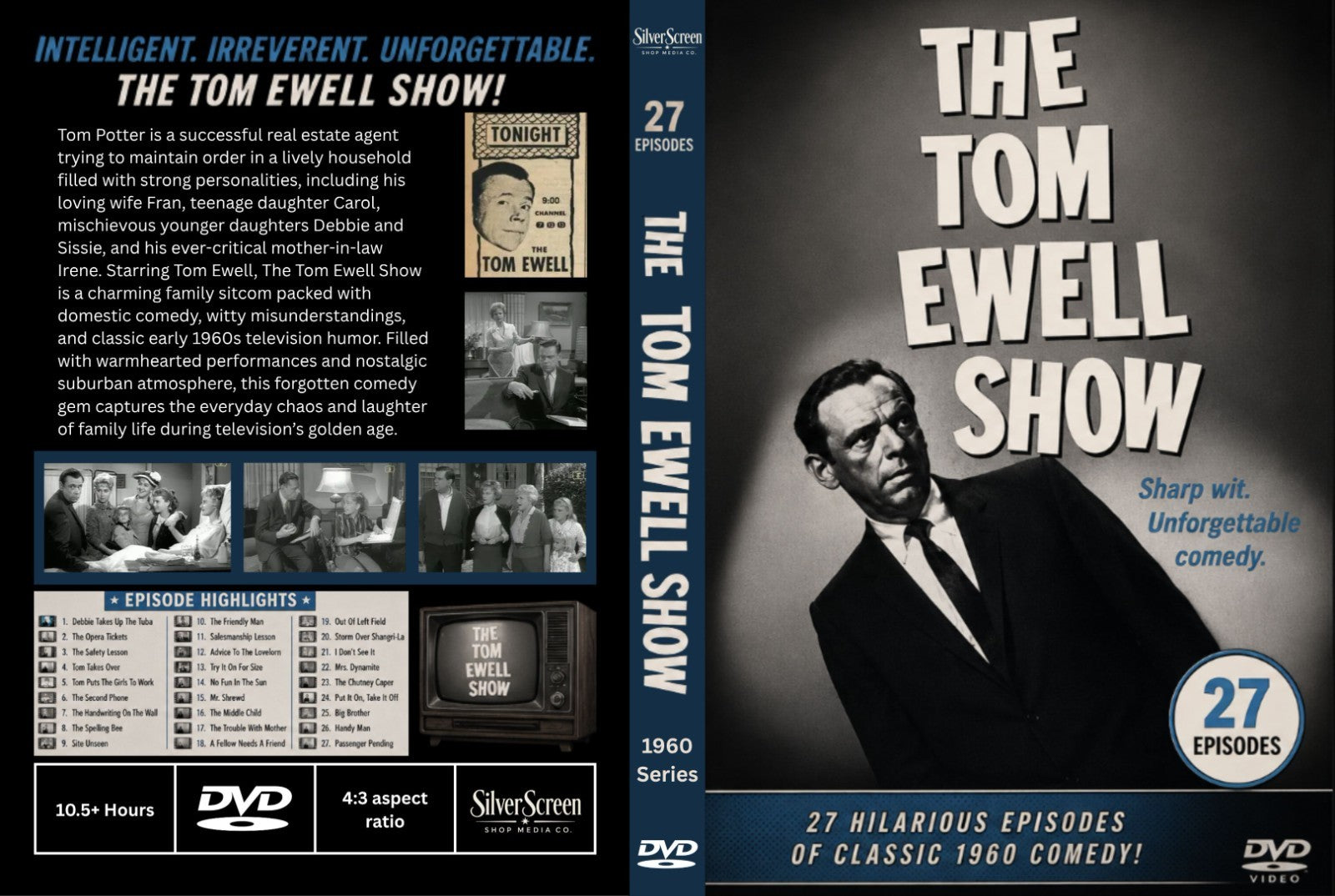 The Tom Ewell Show (1960) Classic TV 27 Episodes on DVD - Collectors Edition