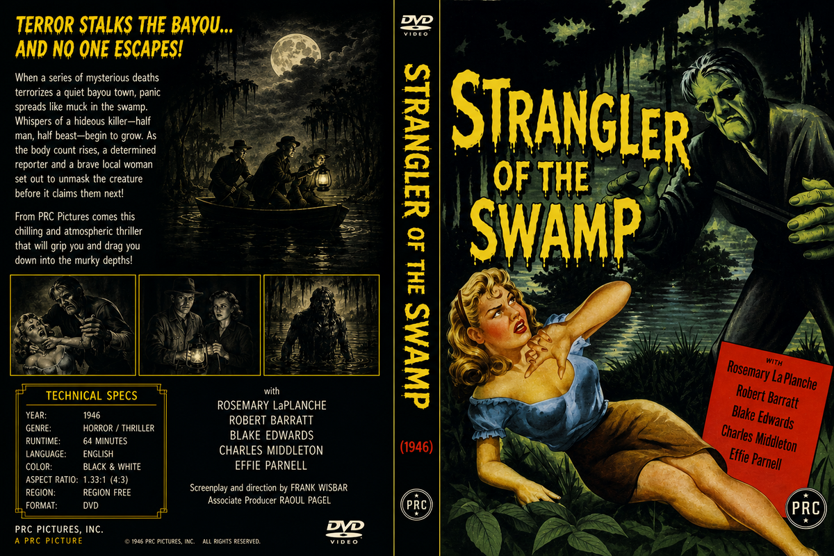 Strangler of the Swamp 1946 Horror Mystery Film DVD With Cover Art Classic