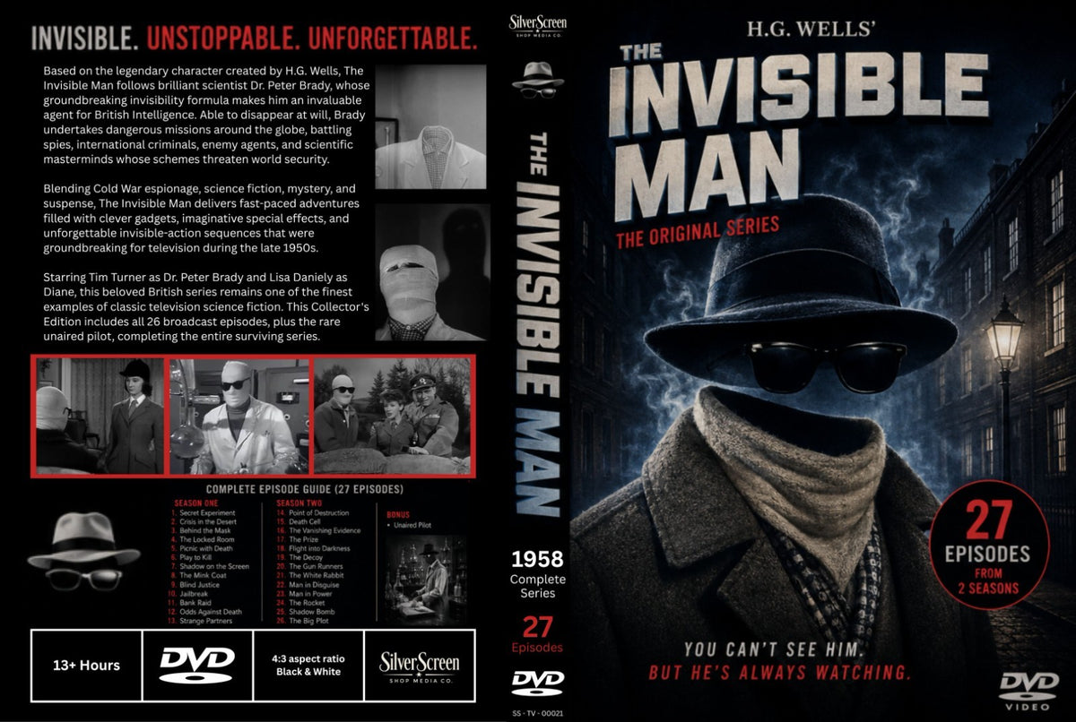 The Invisible Man (1958) Classic TV Series DVD – Complete 27 Episodes