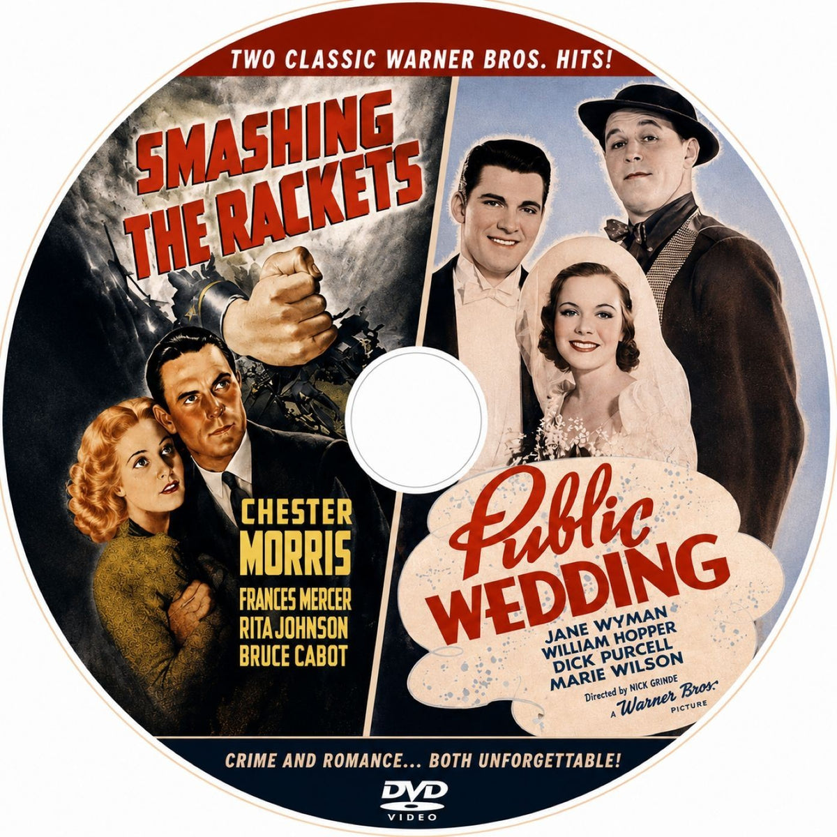 Double Feature Smashing the Rackets 1938 Public Wedding 1937 Crime DVD