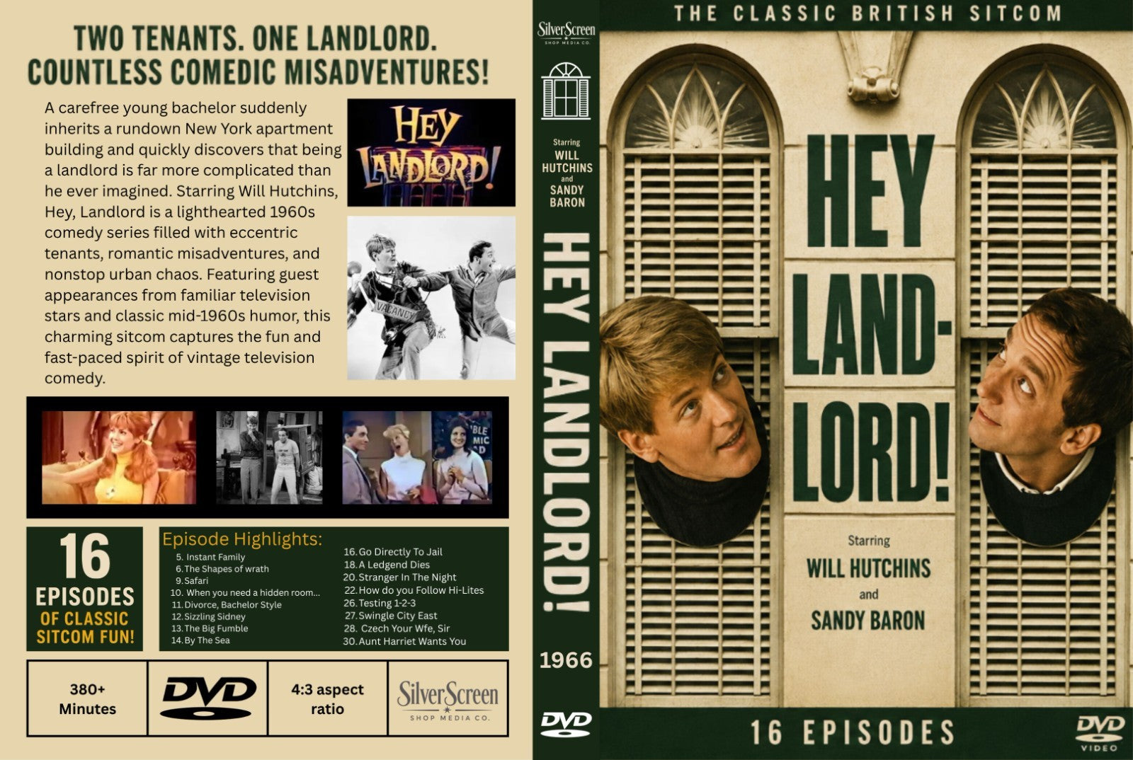 Hey Landlord 1967 TV Series DVD – 16 Episodes – Classic Comedy Collector Edition