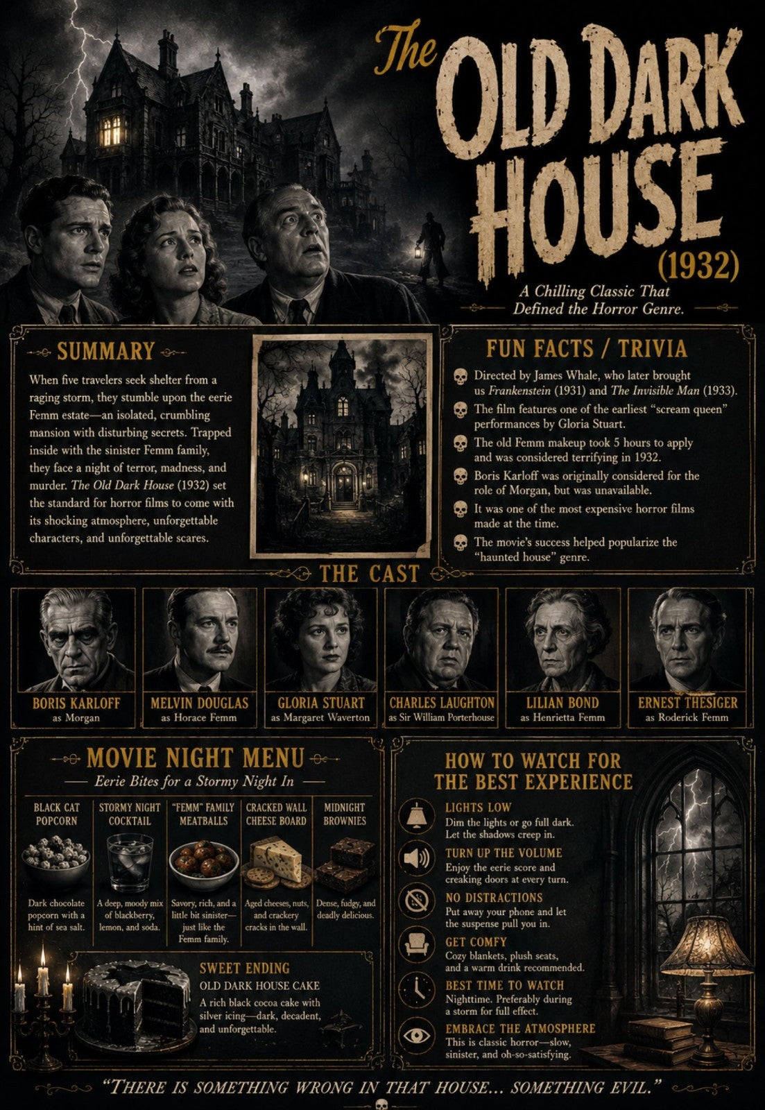 The Old Dark House (1932) Horror Comedy DVD Collector Edition