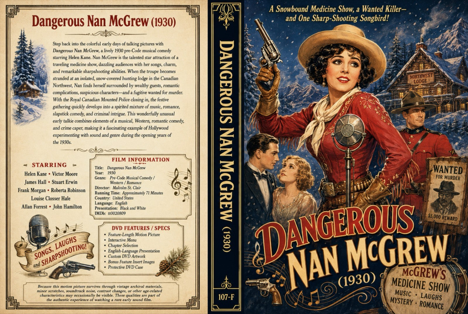 Dangerous Nan McGrew 1930 Helen Kane Pre-Code Musical Comedy Classic DVD