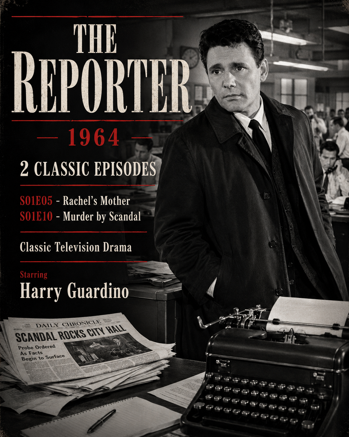 The Reporter 1964 Harry Guardino Rare TV Series 2 Episodes Classic Drama DVD