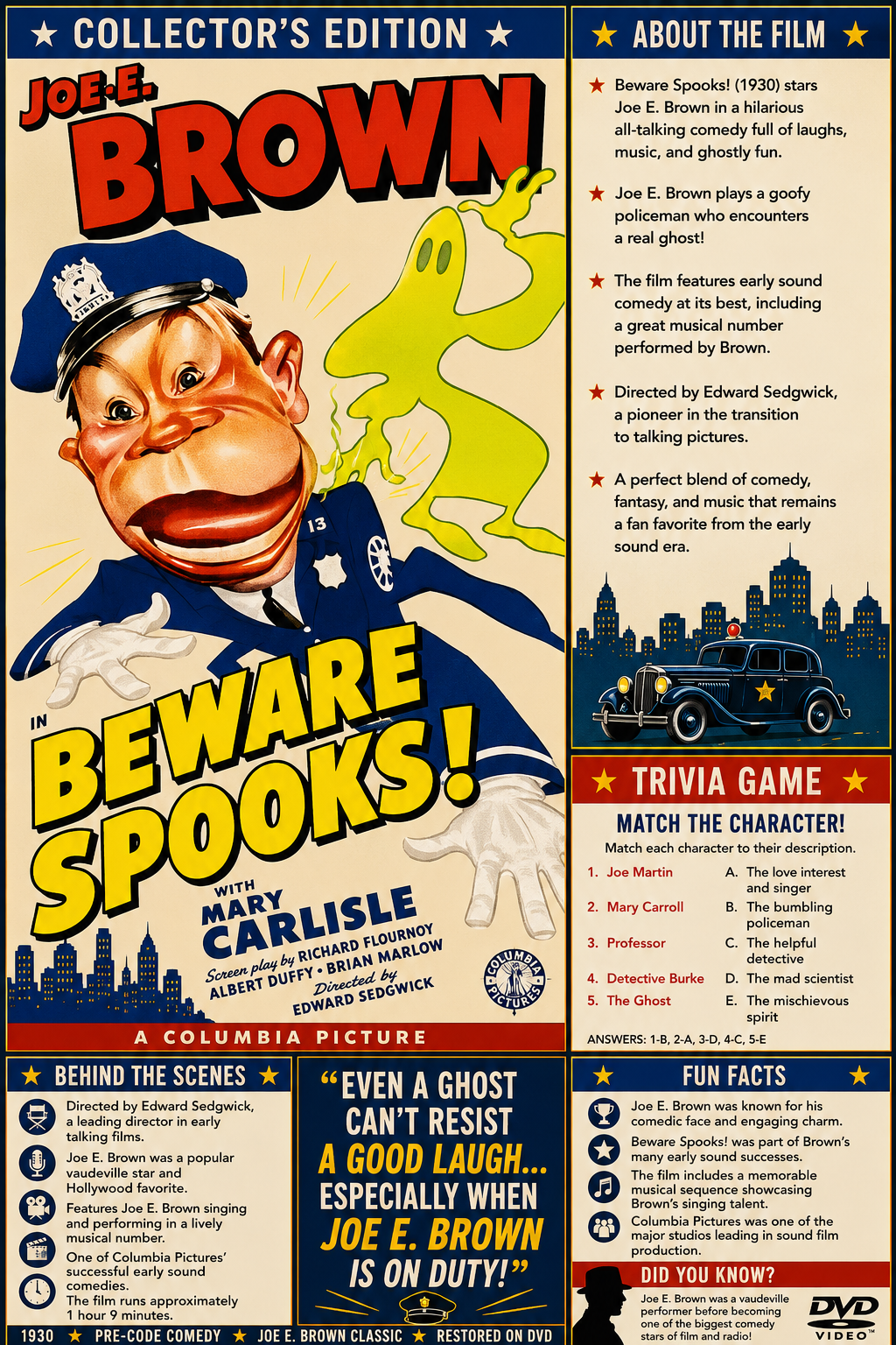 Beware Spooks! (1939) Comedy Mystery DVD Collector Edition