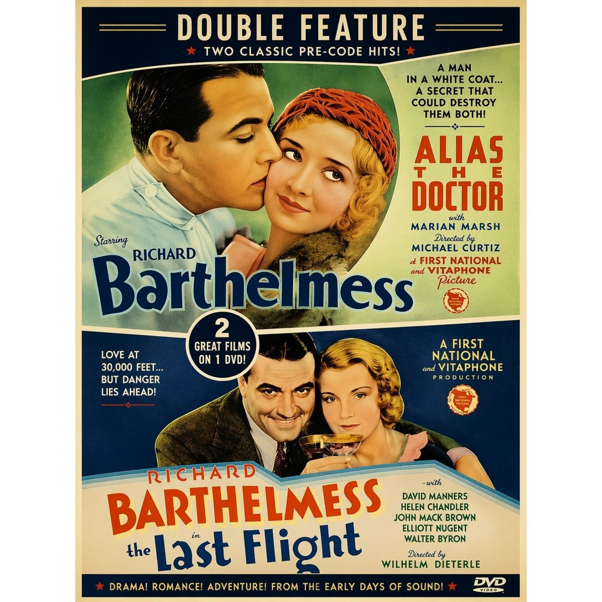 Double Feature Rare Alias the Doctor 1932 The Last Flight 1931 DVD Collectors Ed