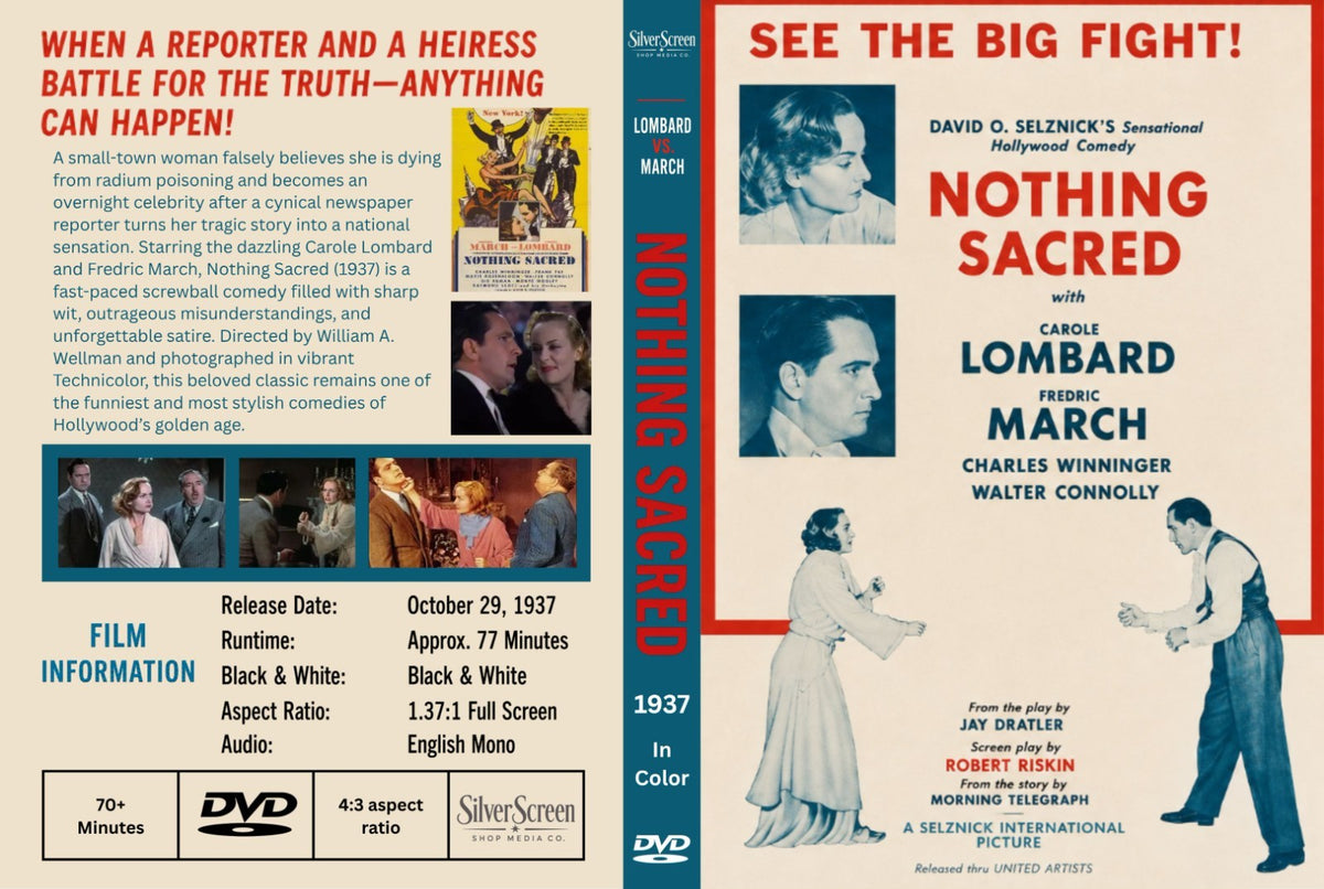 Nothing Sacred (1937) Screwball Comedy Romance DVD Collector Edition