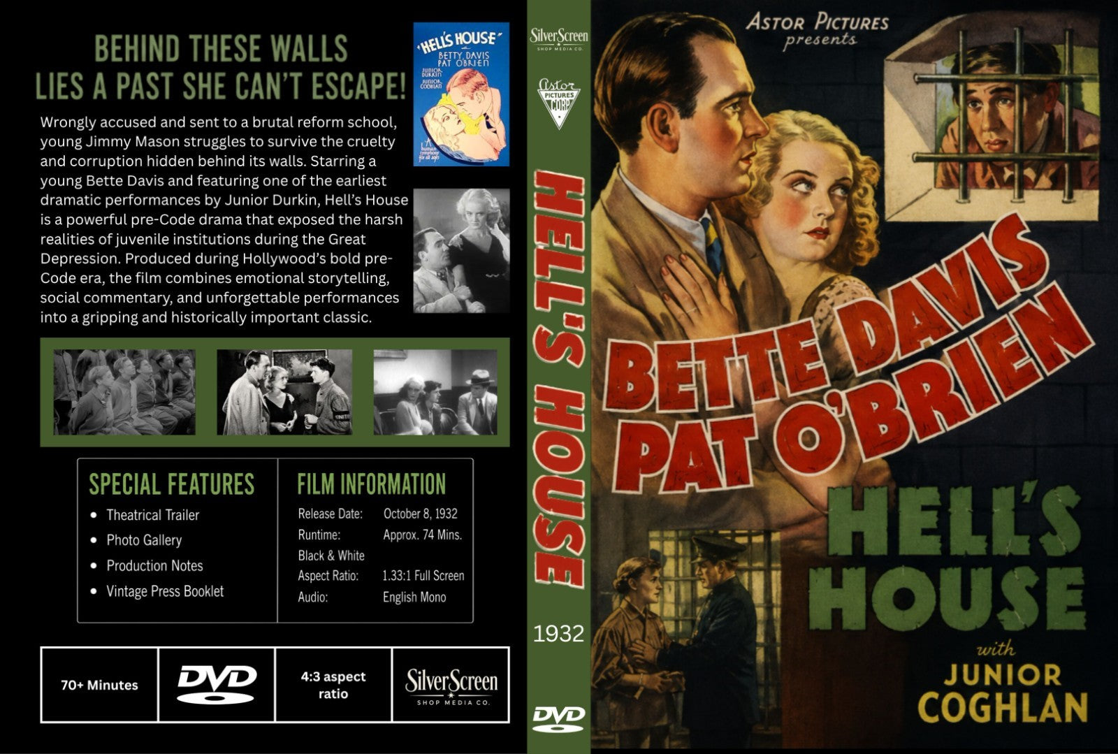 Hell's House 1932 Pre Code Crime Drama DVD With Cover Art