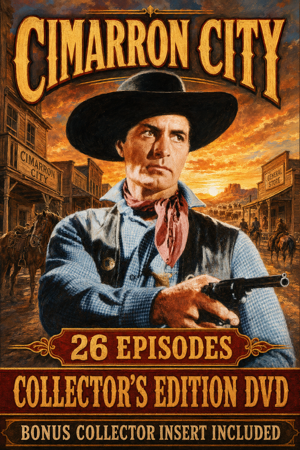 Cimarron City 26 Episodes Classic Western TV DVD Set + Bonus Insert