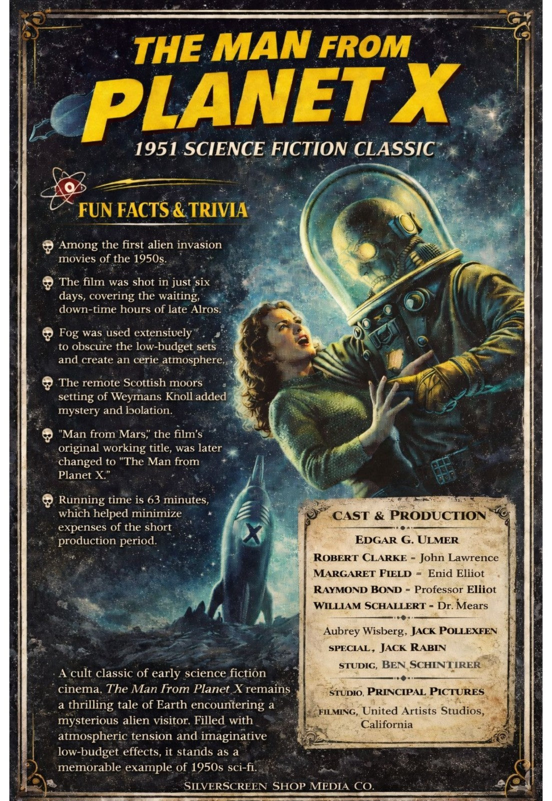 The Man from Planet X 1951 Rare Sci Fi Horror DVD Classic Film