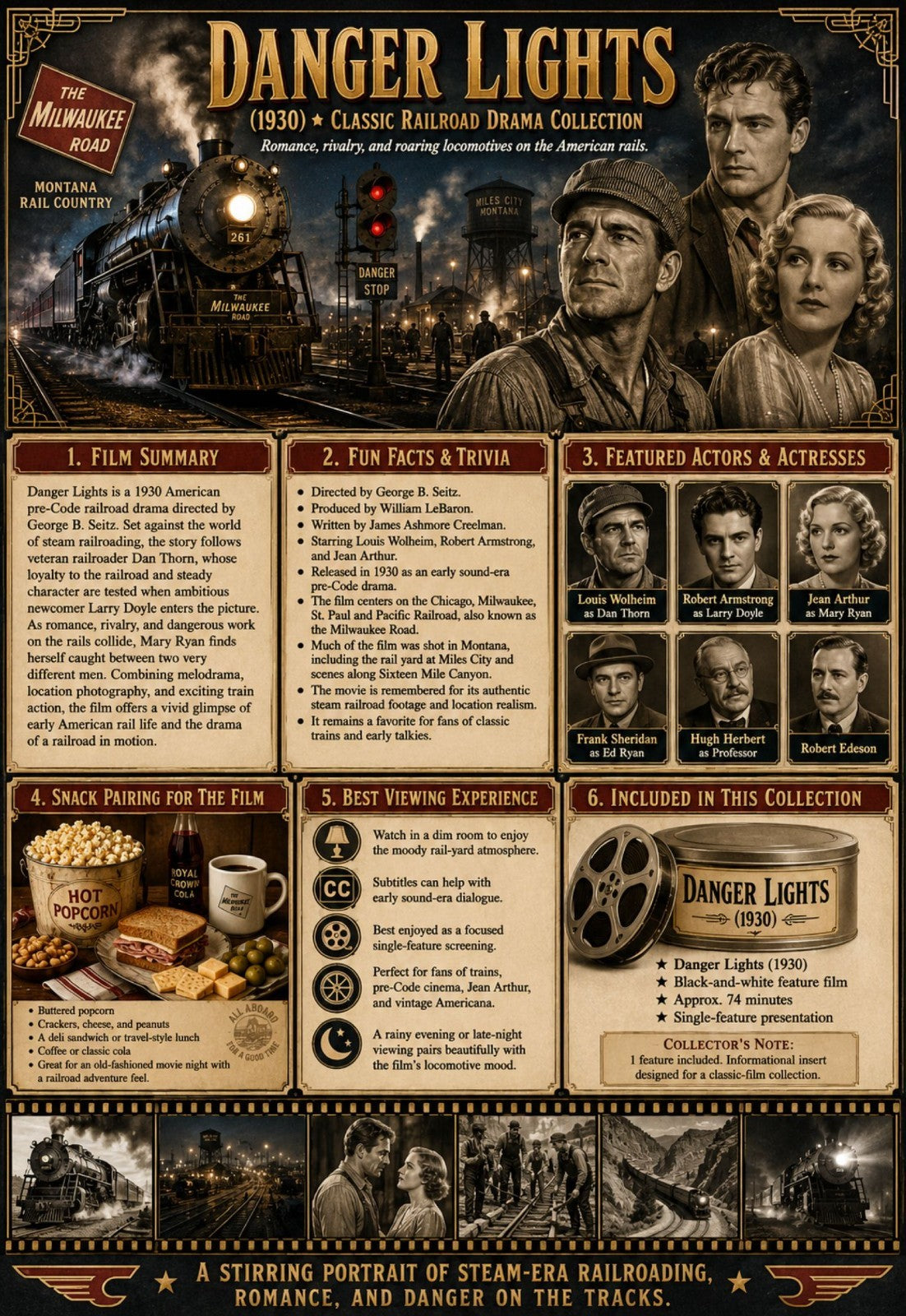 Danger Lights (1930) Railroad Drama DVD Collector Edition
