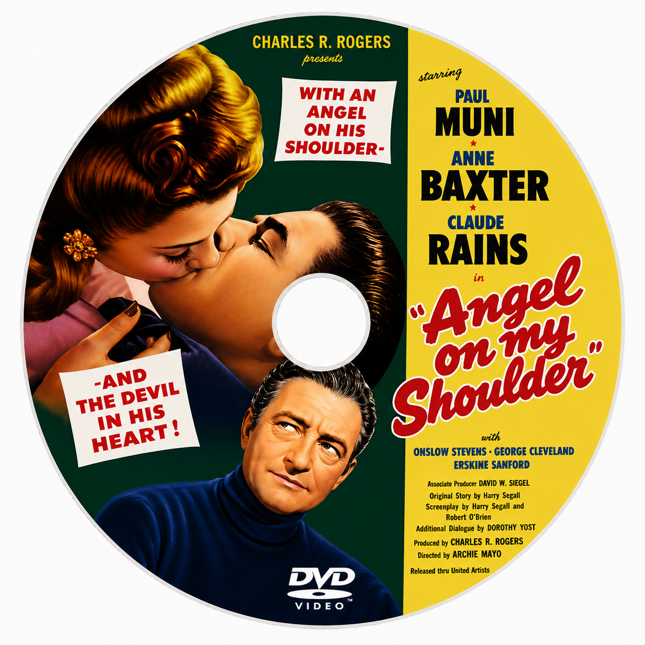 Angel on My Shoulder (1946) Fantasy Crime Drama DVD Collector Edition