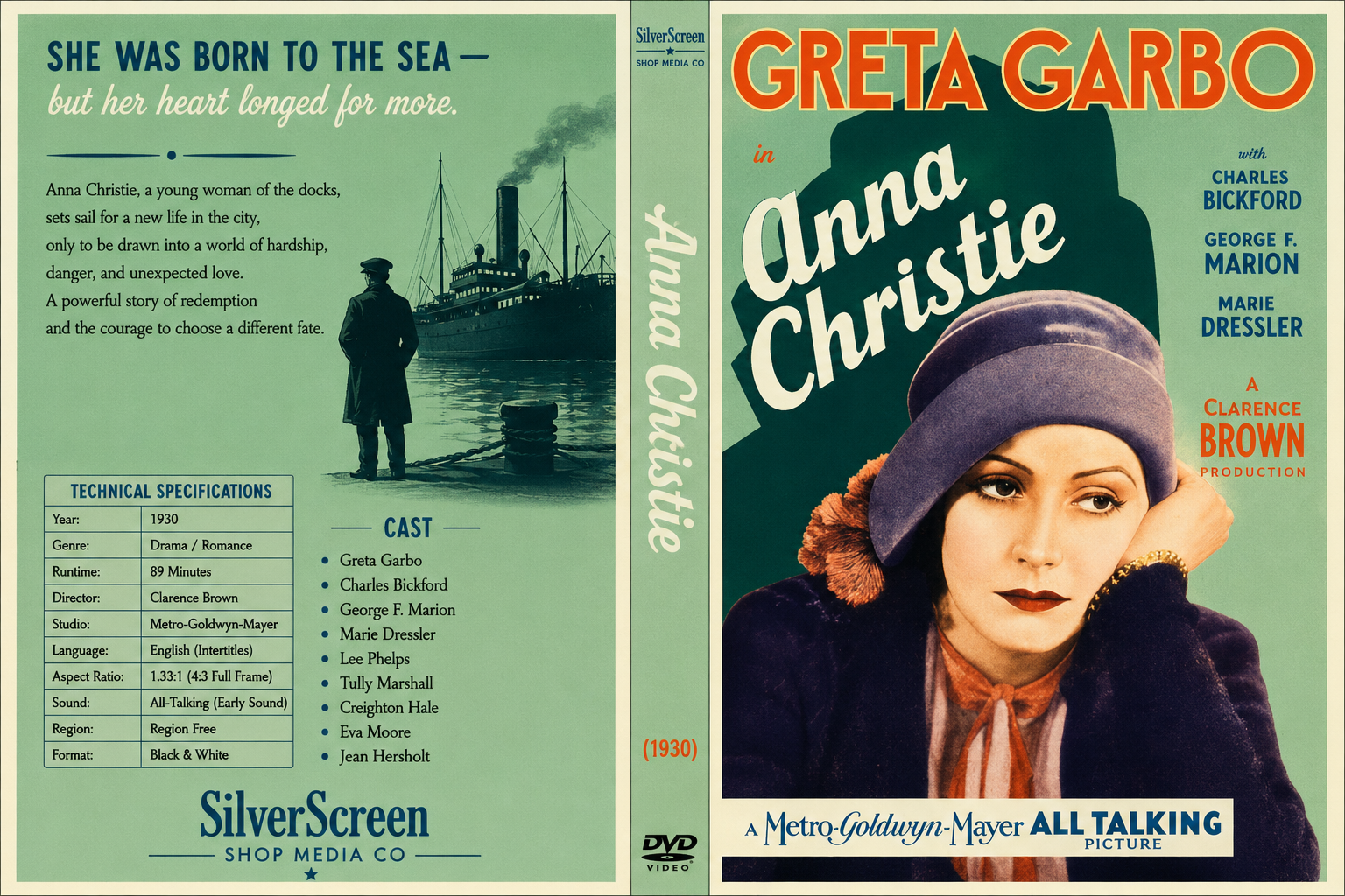 Anna Christie (1930) Pre-Code Romantic Drama DVD Collector Edition