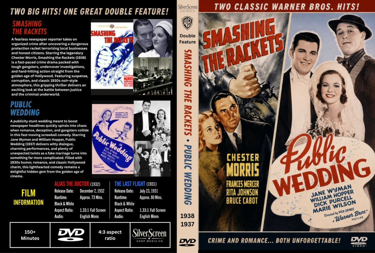 Double Feature Smashing the Rackets 1938 Public Wedding 1937 Crime DVD