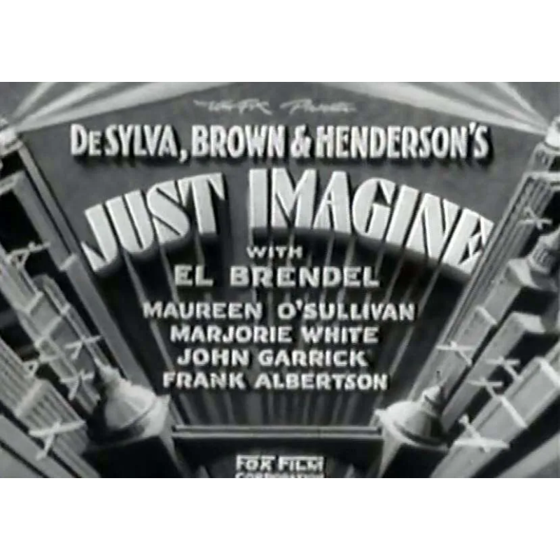 Just Imagine 1930 Sci Fi Musical Comedy Film DVD With Cover Art