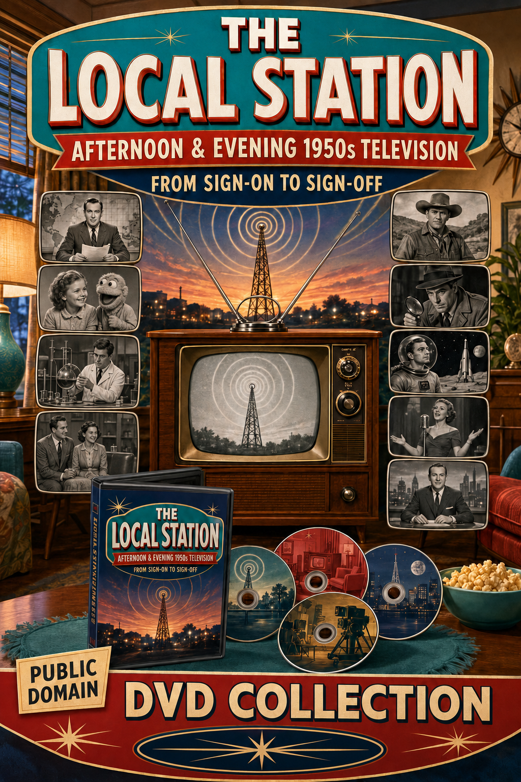 The Local Station 1950s TV Afternoon Evening 40 Program DVD Collection