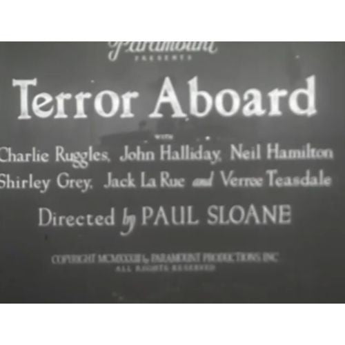 Terror Aboard (1933) Pre-Code Mystery DVD Collector Edition