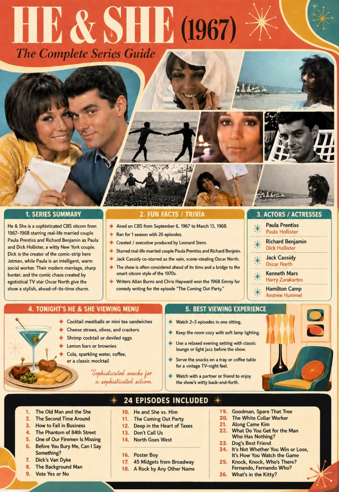 He & She 1967 TV Series DVD – 24 Episodes – Classic Comedy Richard Benjamin