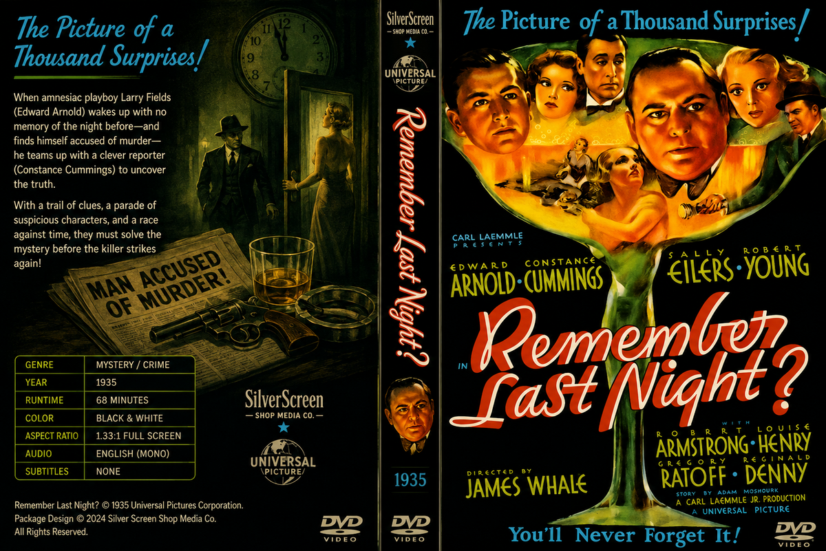 Remember Last Night? (1935) Comedy Mystery DVD – Collector's Edition