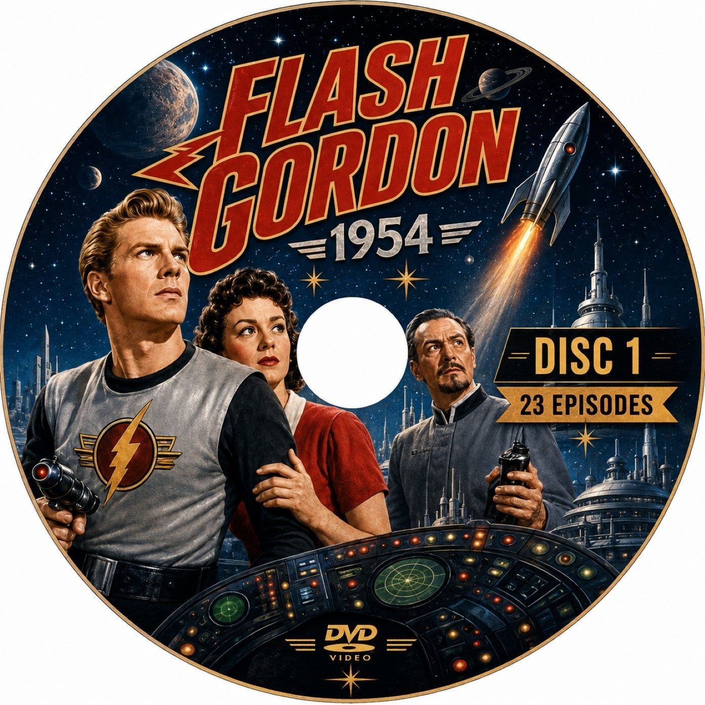 Flash Gordon 1954 TV Series Steve Holland 23 Episodes Classic Sci-Fi DVD