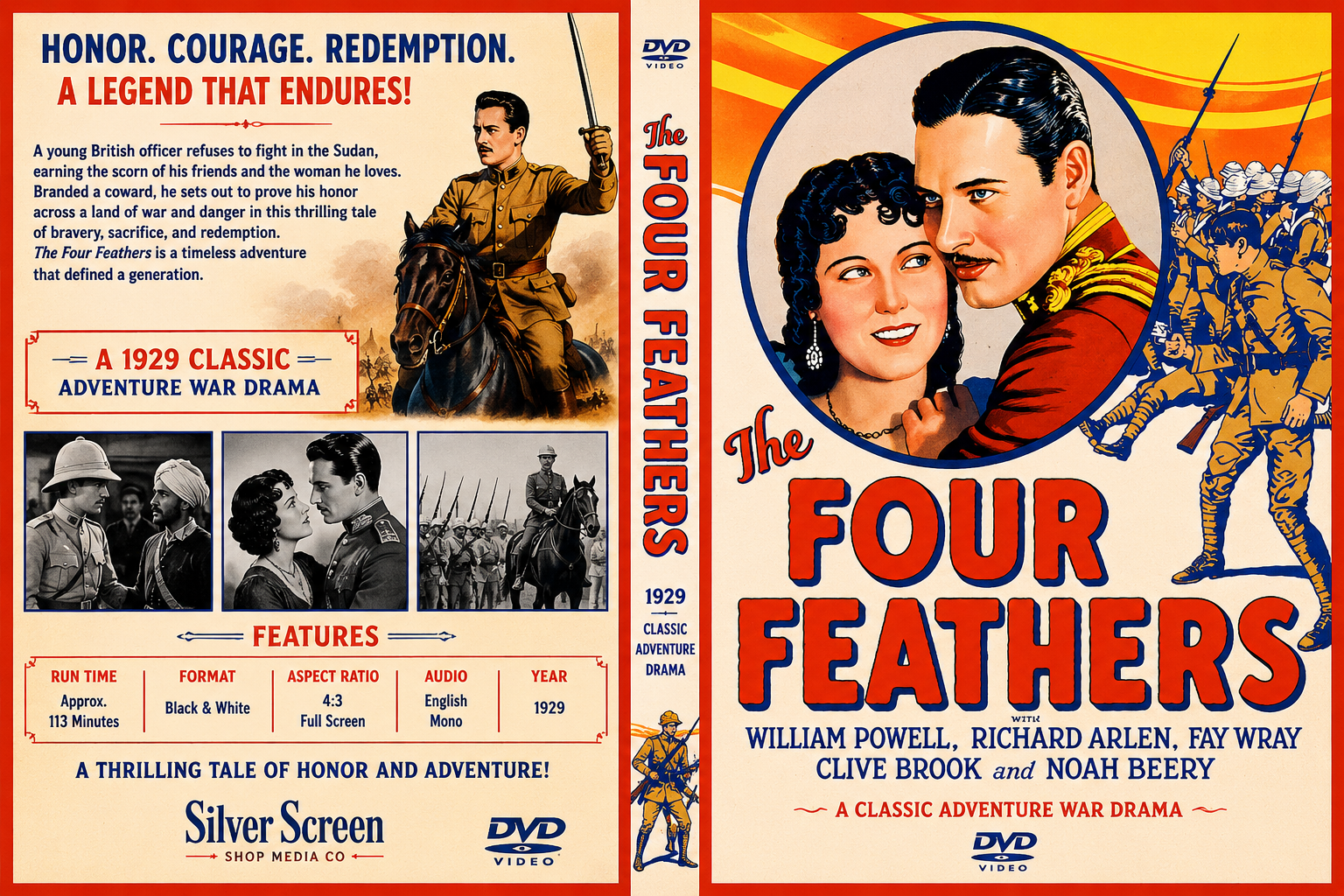 The Four Feathers (1929) Silent War Adventure DVD Collector Edition