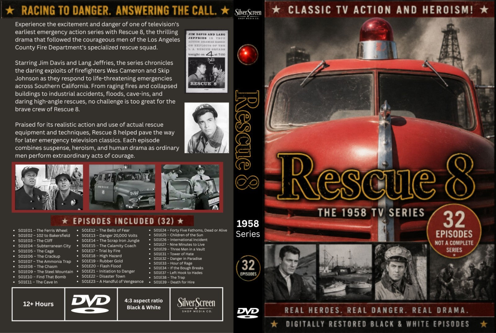 Rescue 8 (1958) Classic TV Show DVD – 32 Episodes Collectors Edition