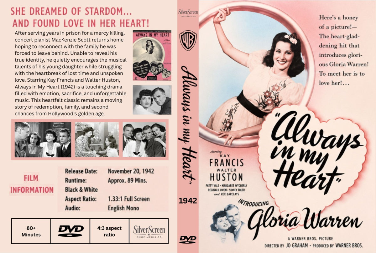 Always in My Heart 1942 Drama Romance DVD With Cover Art