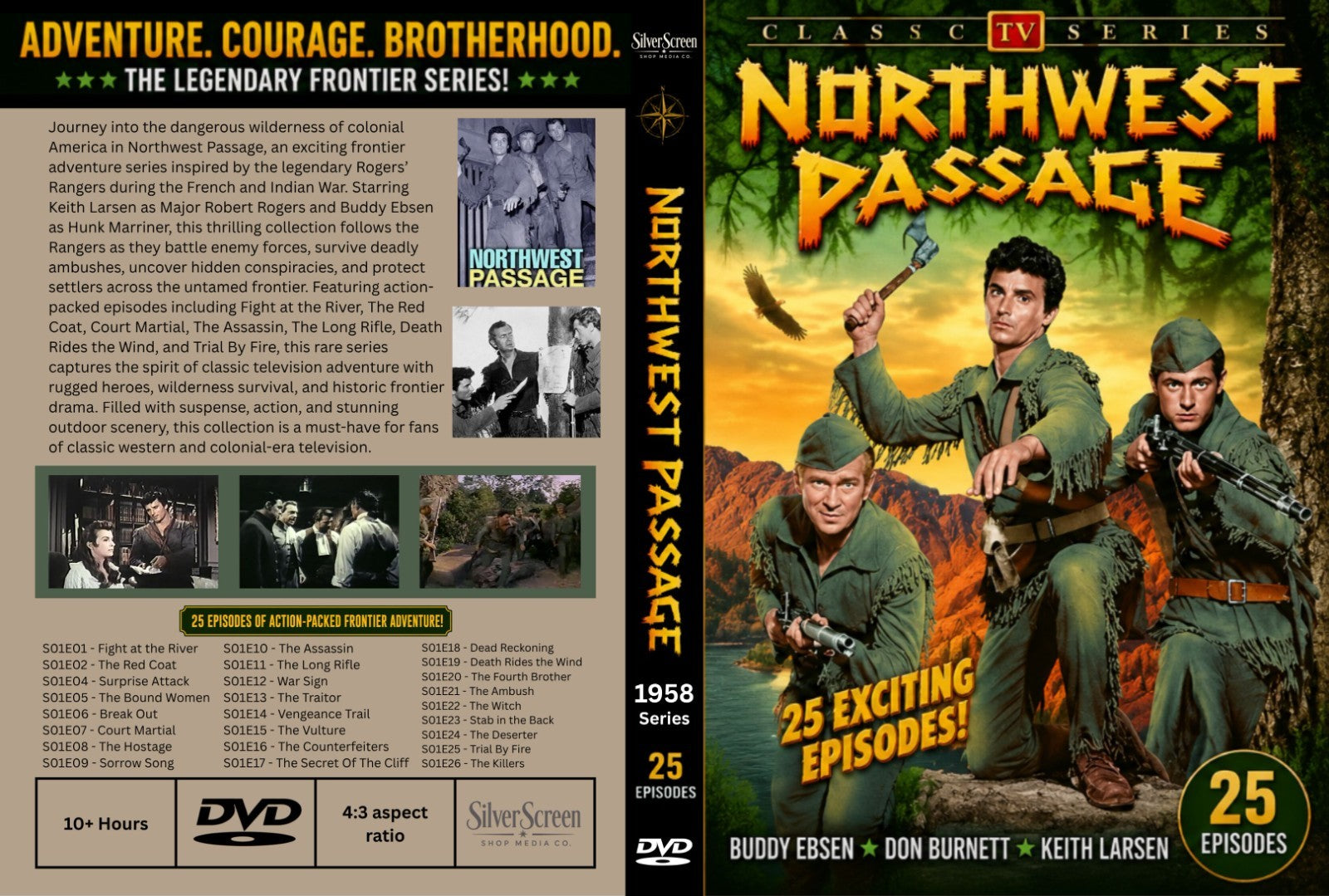 Northwest Passage (1958) Classic TV 25 Episodes on DVD - Collectors Edition