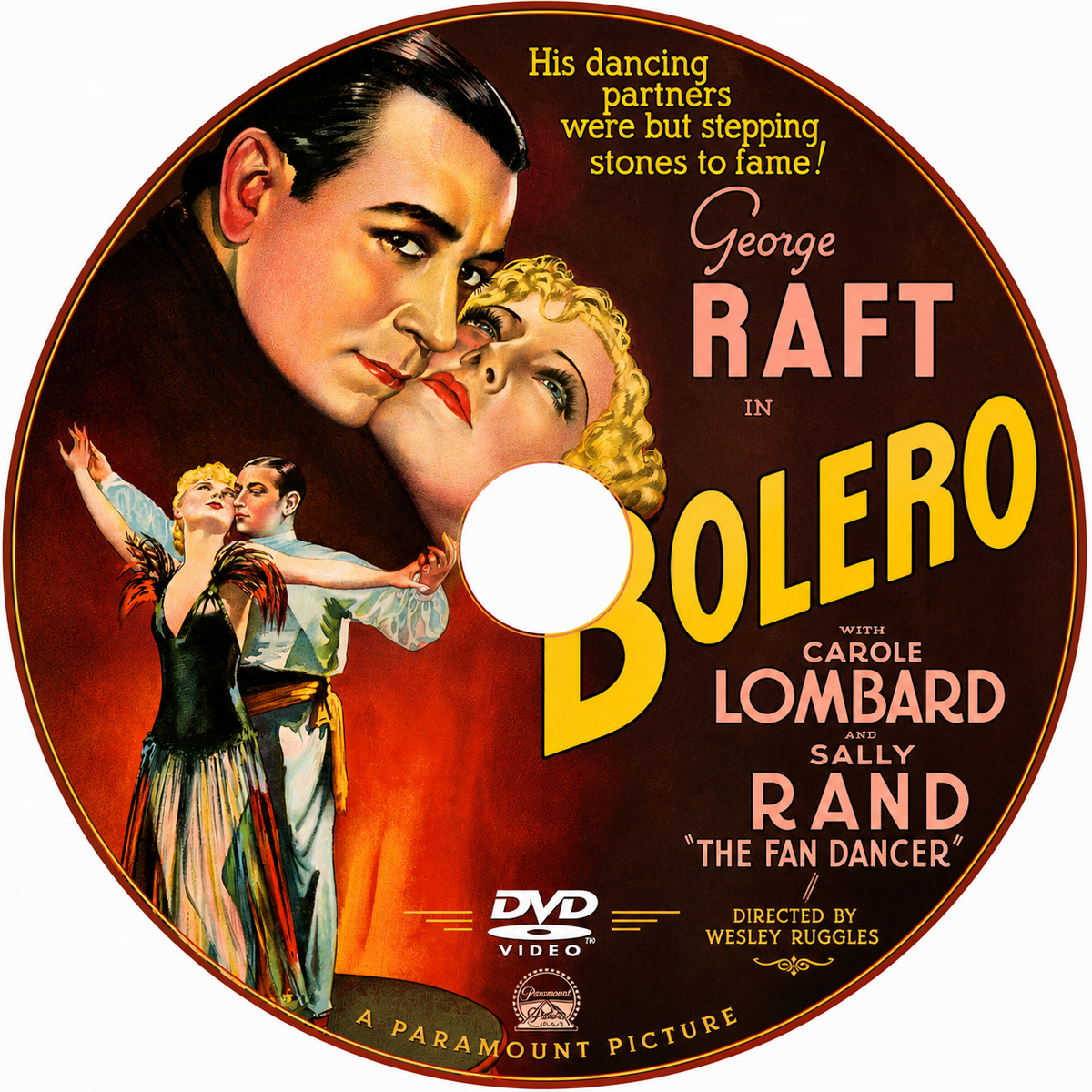 Bolero 1934 Pre Code Musical Drama Film DVD With Cover Art George Raft