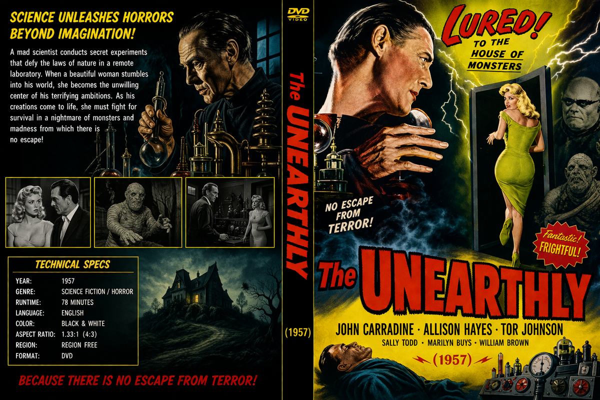 The Unearthly 1957 Rare Sci Fi Horror DVD Cult Classic Film