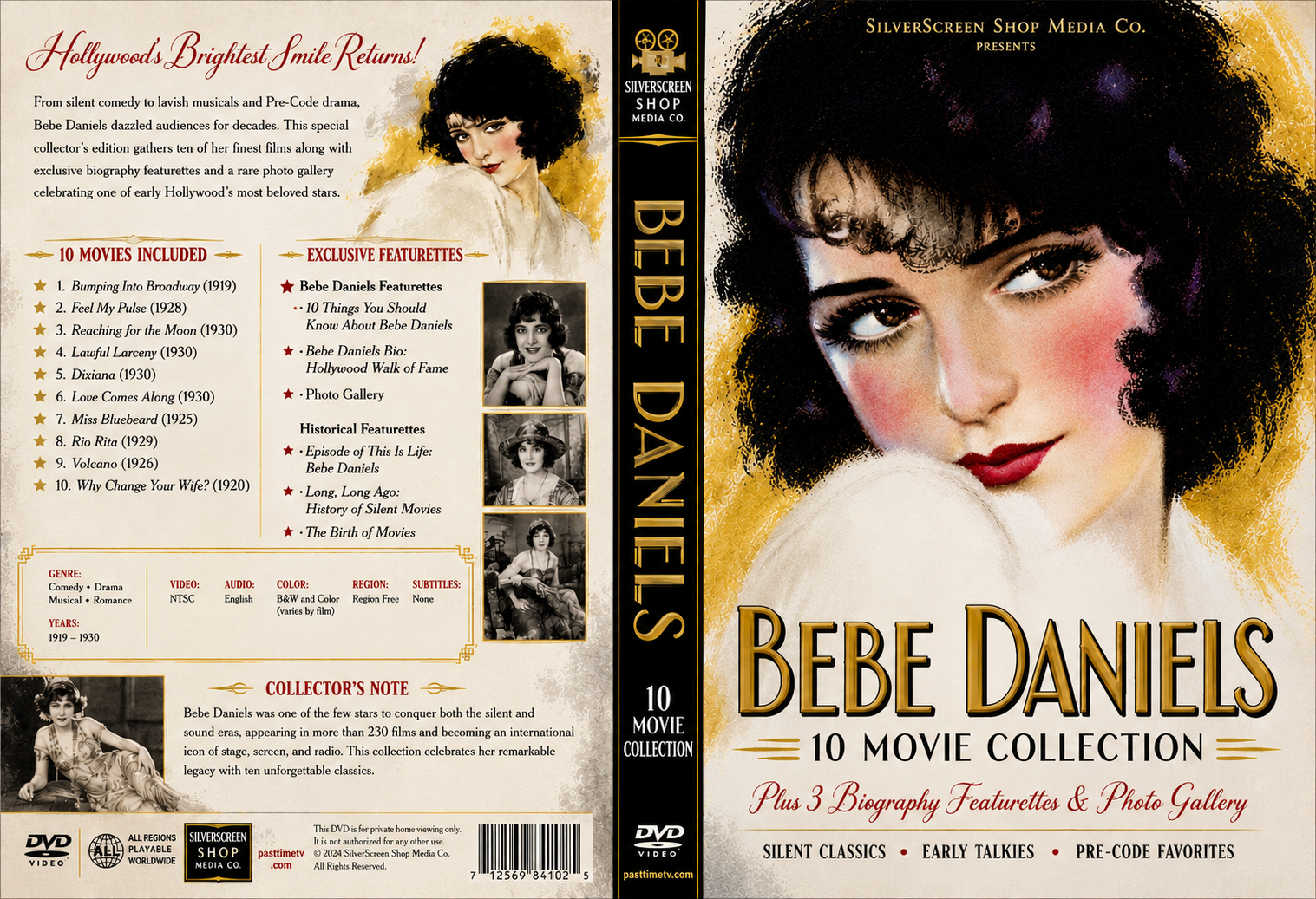 Bebe Daniels 10 Movie Collection (1919-1930) Rare Classic Silent & Early Talkie