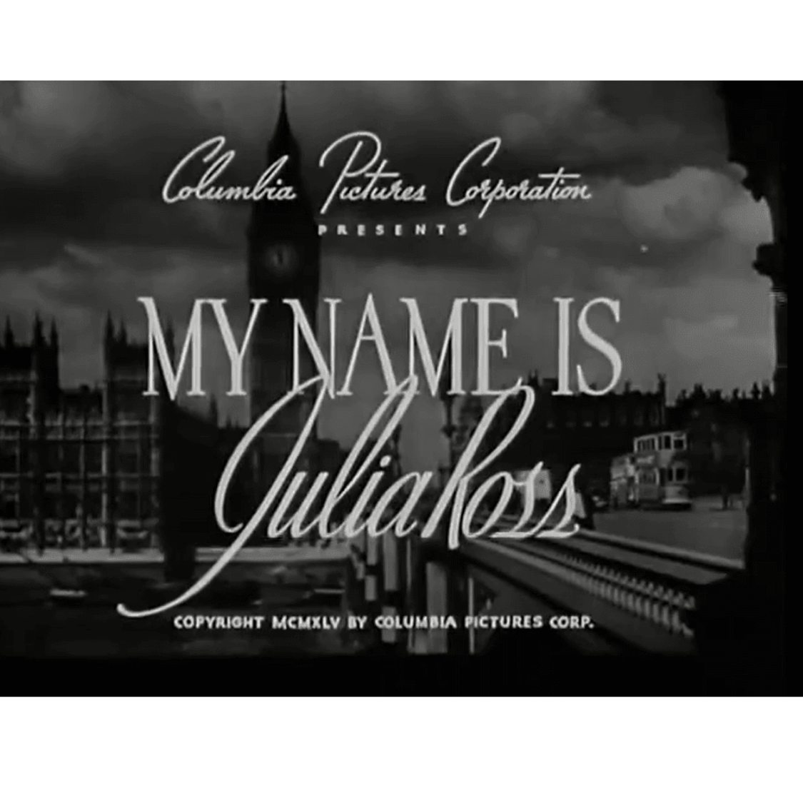 My Name Is Julia Ross (1945) Film Noir Thriller DVD Collector Edition