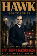 Hawk 1966 TV Series 17 Episodes DVD Burt Reynolds Classic Crime Drama
