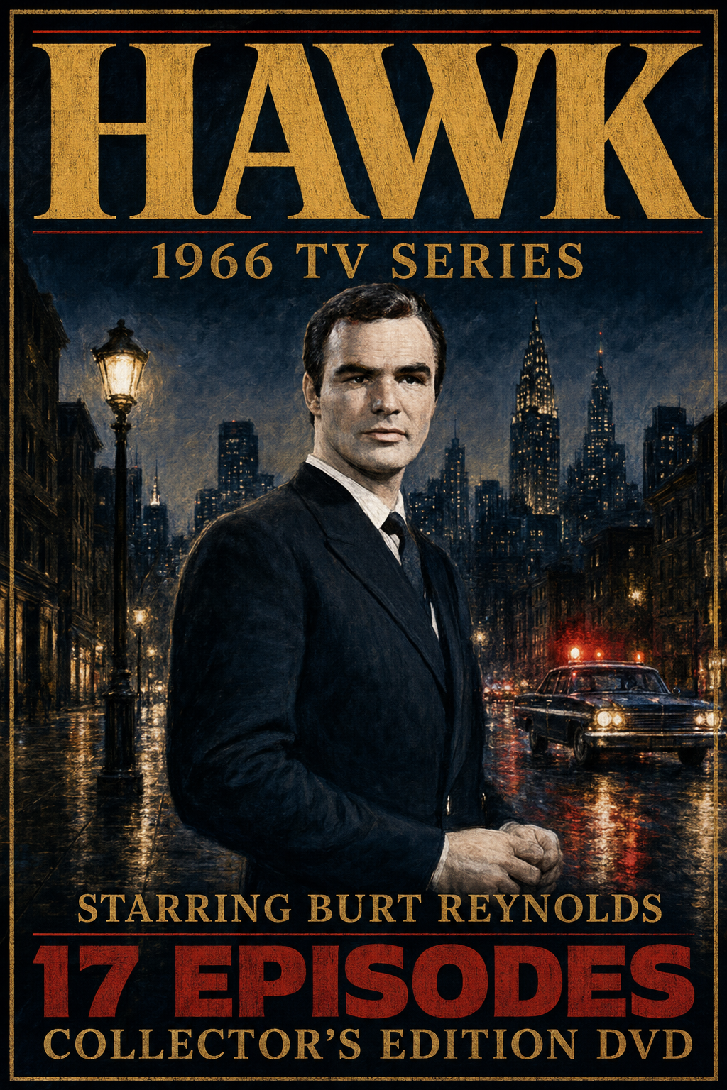 Hawk 1966 TV Series 17 Episodes DVD Burt Reynolds Classic Crime Drama