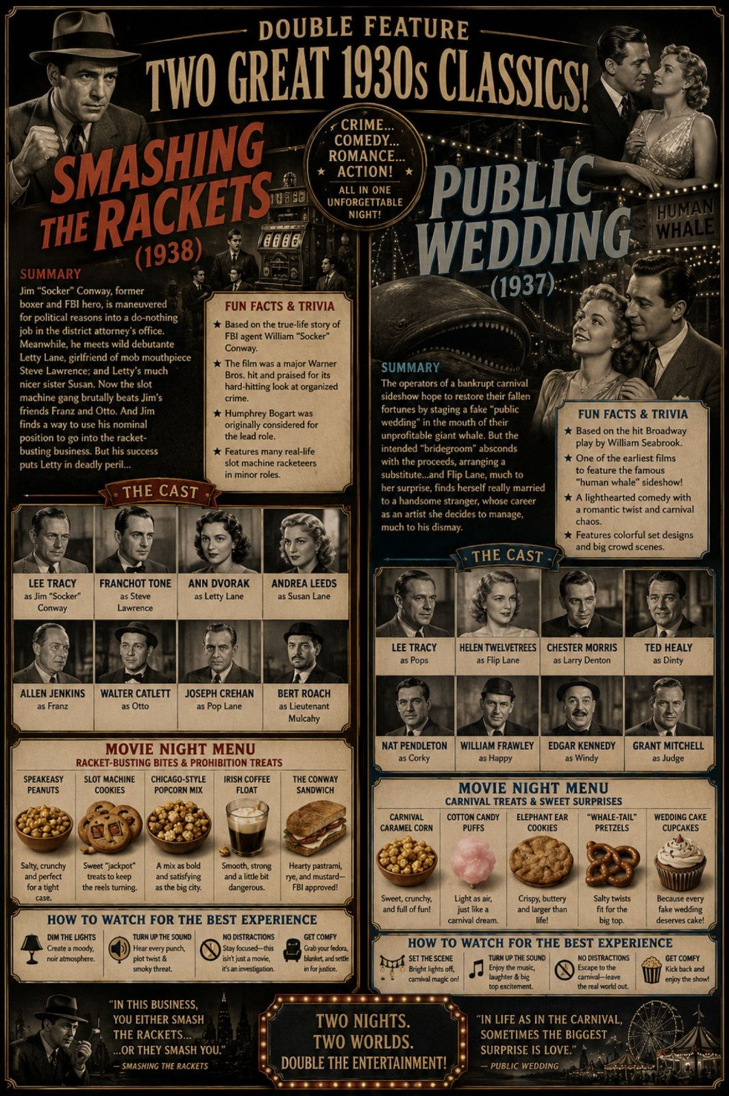 Double Feature Smashing the Rackets 1938 Public Wedding 1937 Crime DVD