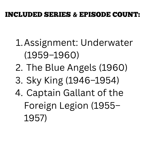 Travel Adventure TV Classics | Sky King, Blue Angels, Gallant – 12 Episodes DVD