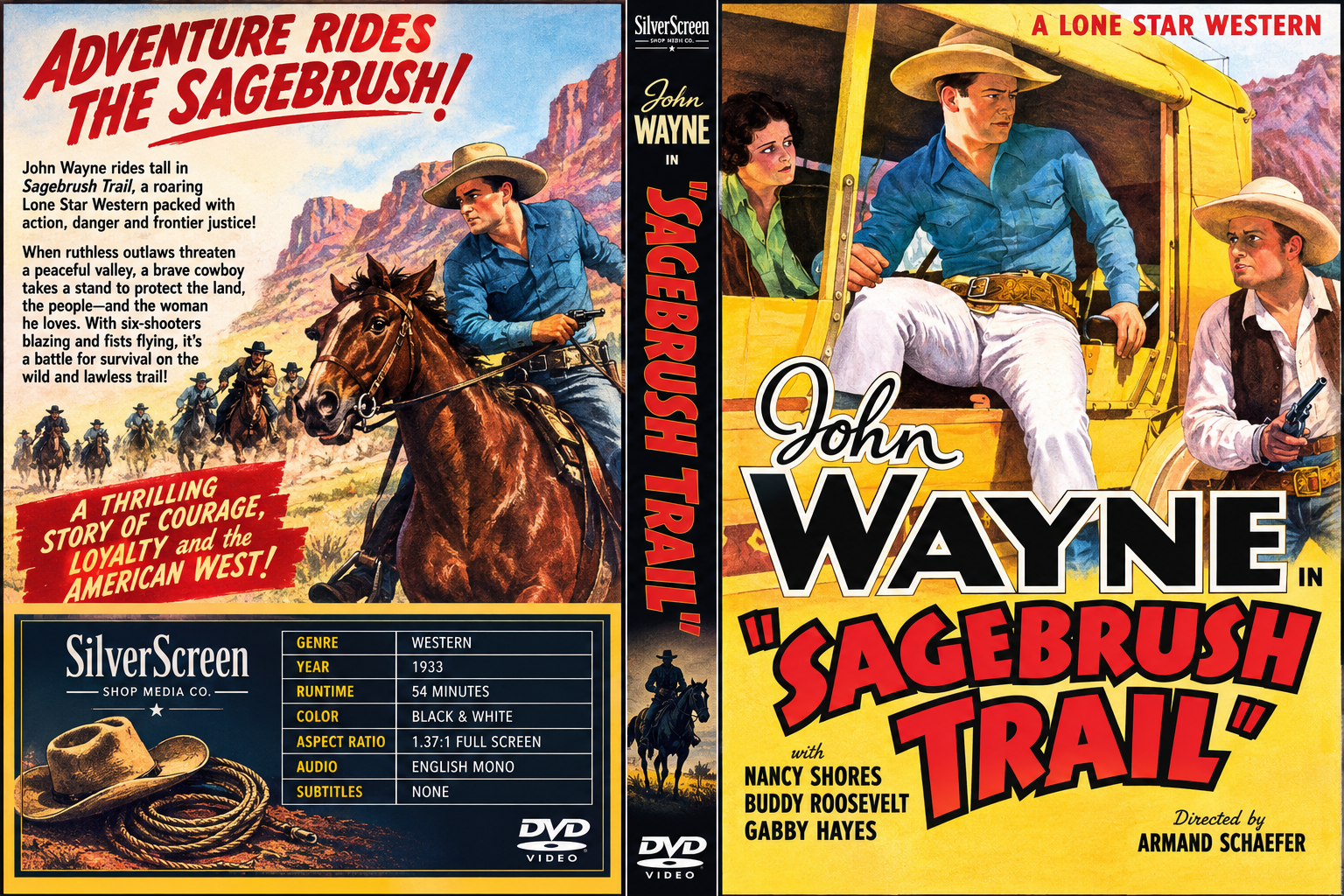 Sagebrush Trail (1933) Western DVD Collector Edition