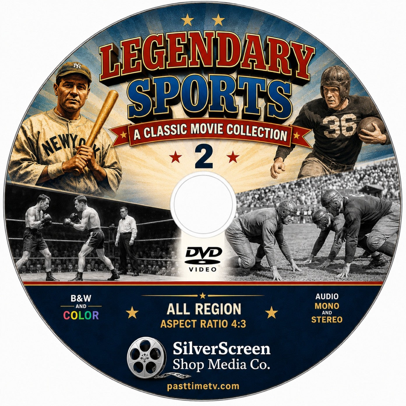 Legendary Sports Classic DVD CollectorsEdition 15 Movies Baseball,Football,Boxin