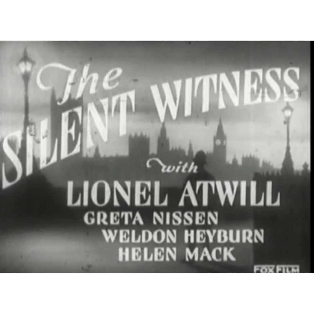 The Silent Witness (1932) Pre-Code Mystery Drama DVD Collector Edition
